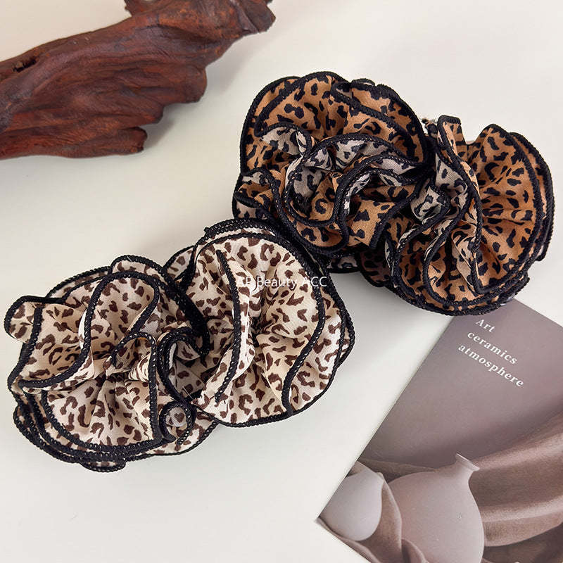 E관 - 호피 플라워 입체 디자인 집게핀 [27718] 25.11-4