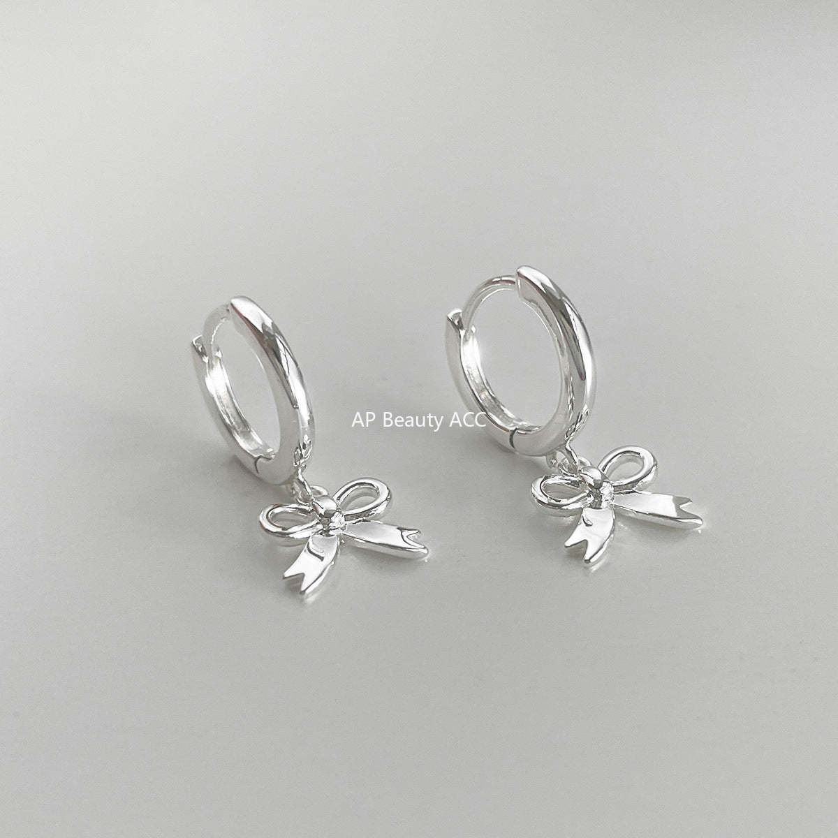 A관 - 리본 펜던트 디자인 925 은침 귀걸이 [EH-3695] 25.08-2