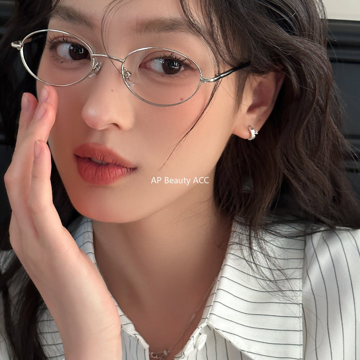 A관 - 925 은침 샌딩 큐빅 C형 스터드 귀걸이 [EH-4025] 25.10-1