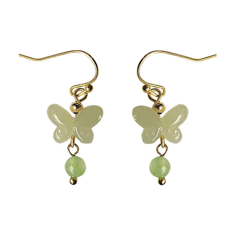 C관 - 천연석 작은 숲 속 스타일 핸드메이드 귀걸이 [3928] 24.05-3