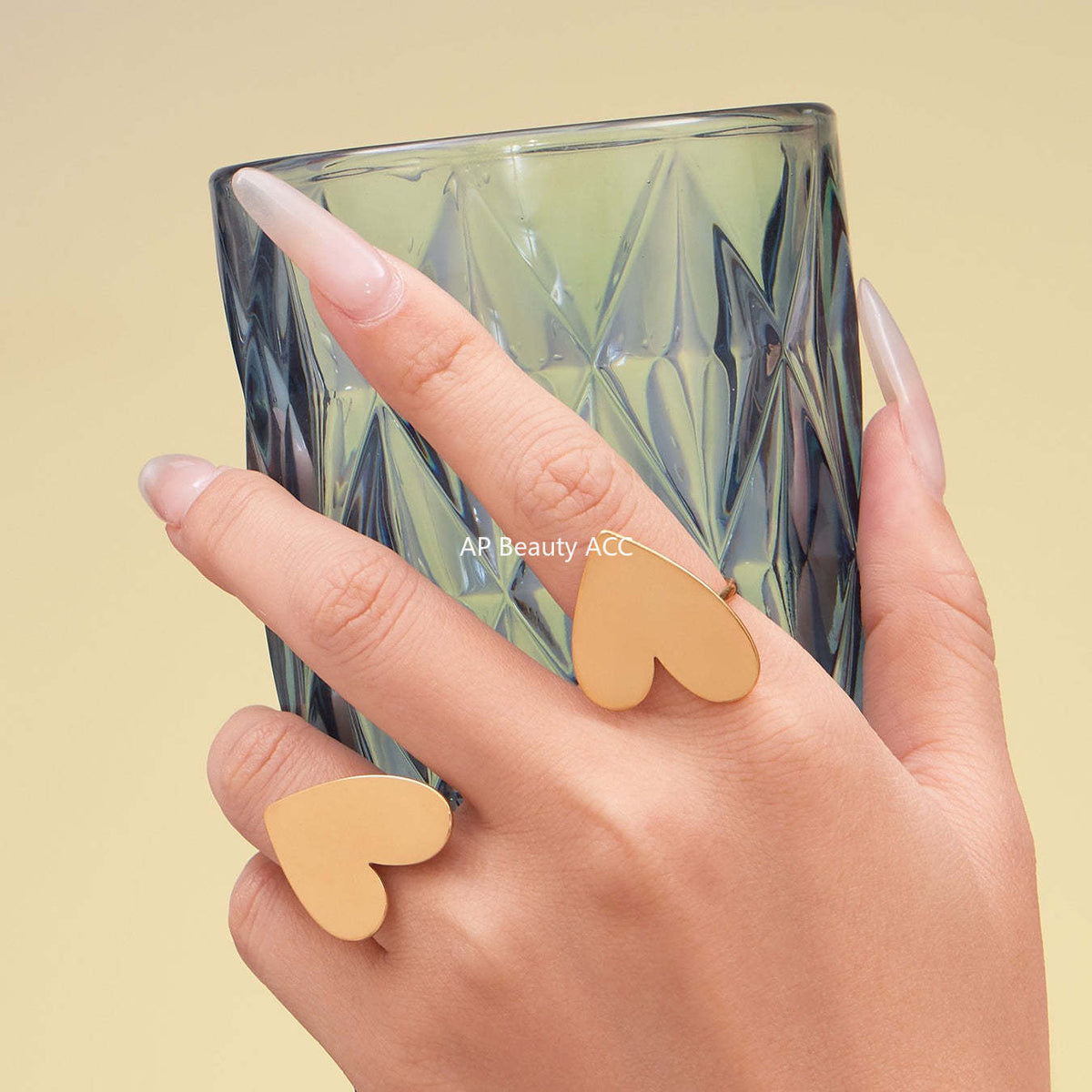 D관 - 스테인리스 18K 도금 비대칭 하트 디자인 목걸이 귀걸이 반지 [TXP462] 25.10-5