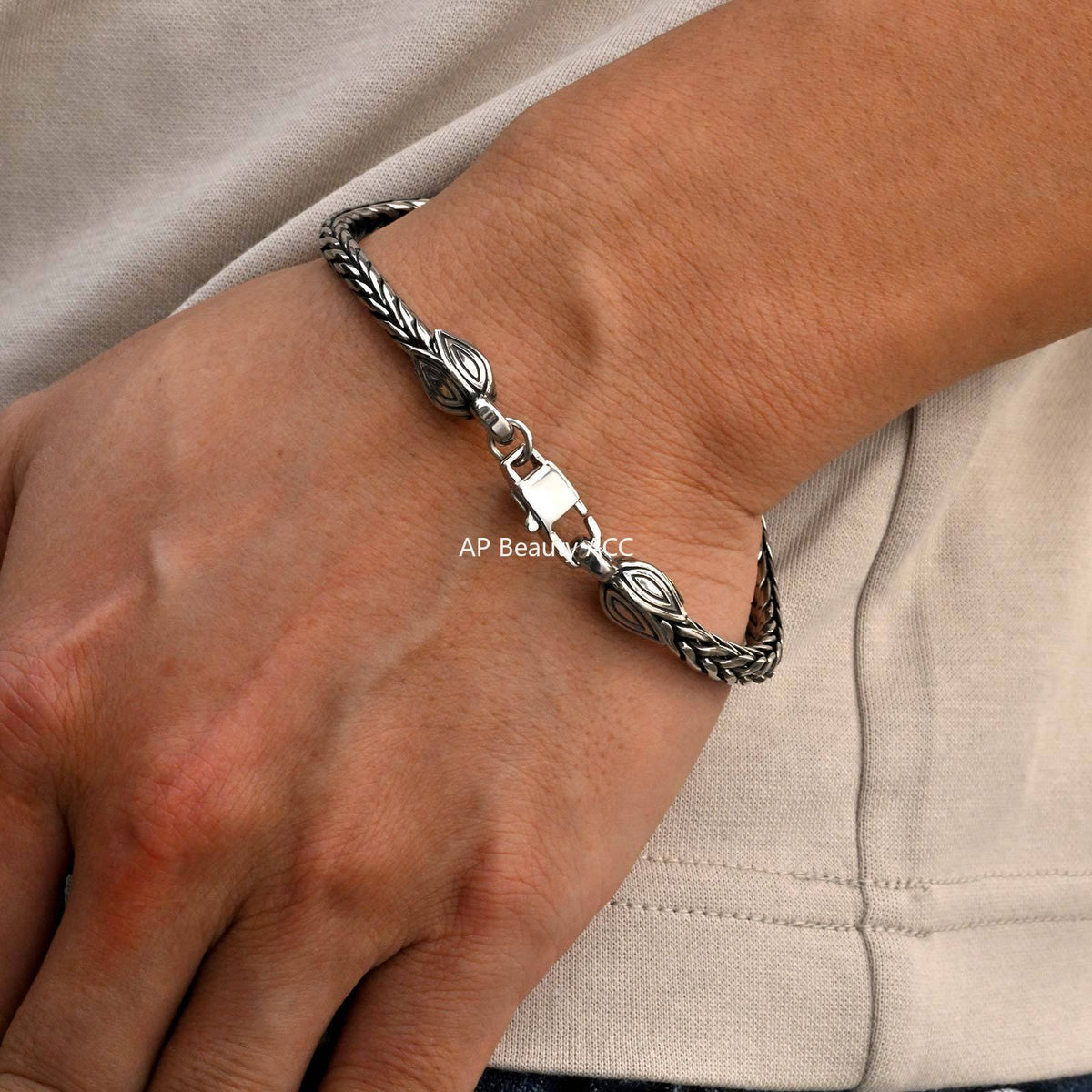 G관 - 스테인리스 드래곤 체인 스틸 컬러 팔찌 [BR-2710] 25.11-2