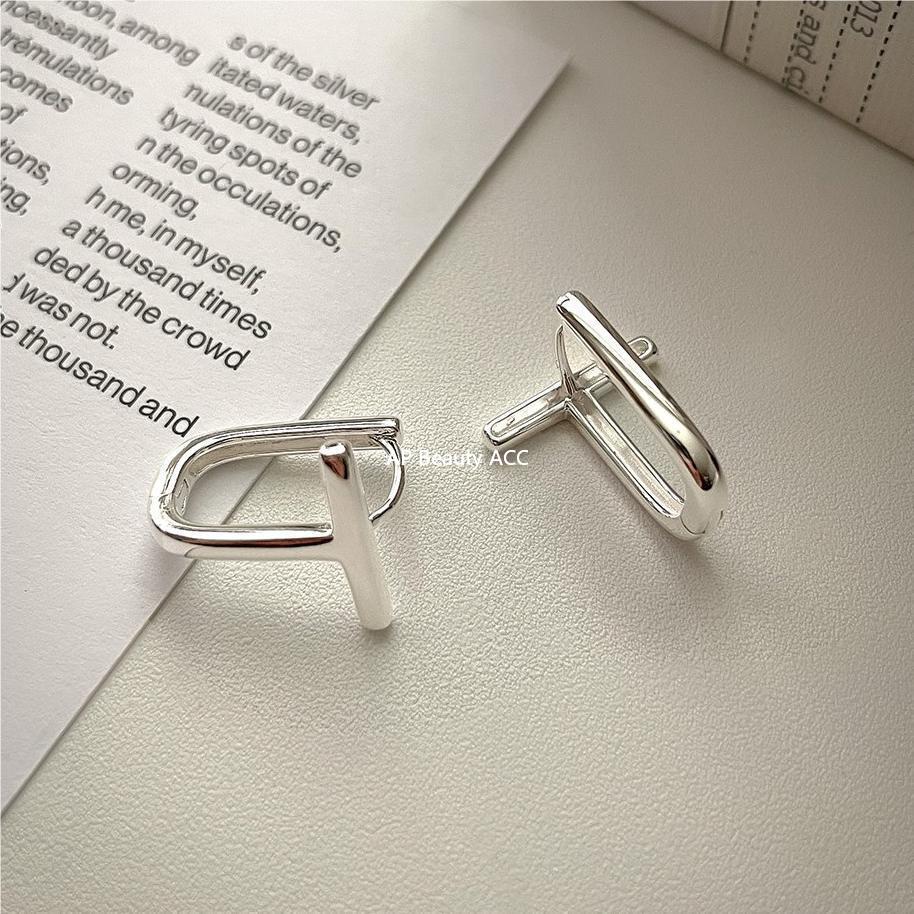 F관 - 925 실버 T자 모양 귀걸이 [C1092] 25.10-4