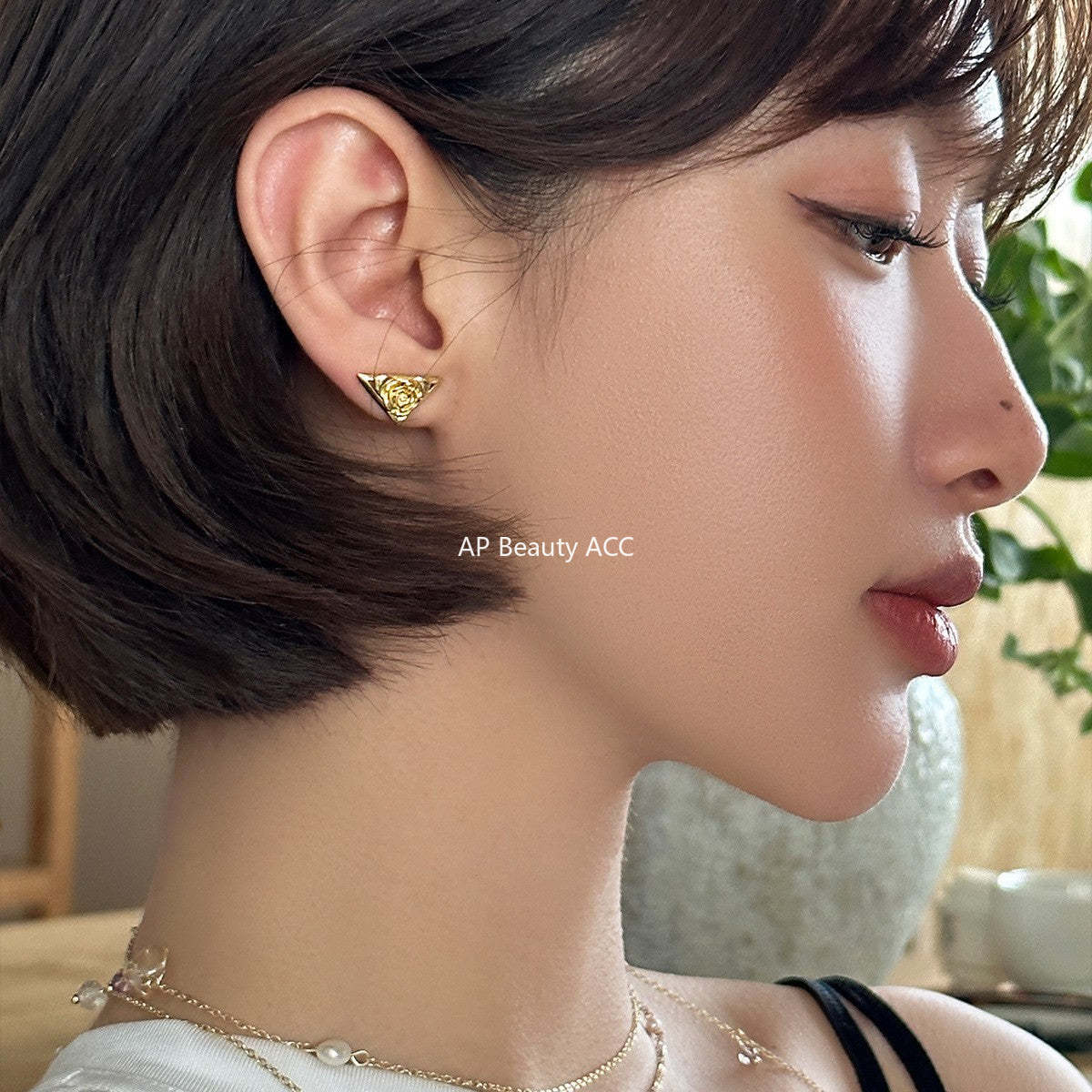 A관 - 삼각형 플라워 925 은침 귀걸이 [EH-4008] 25.08-5