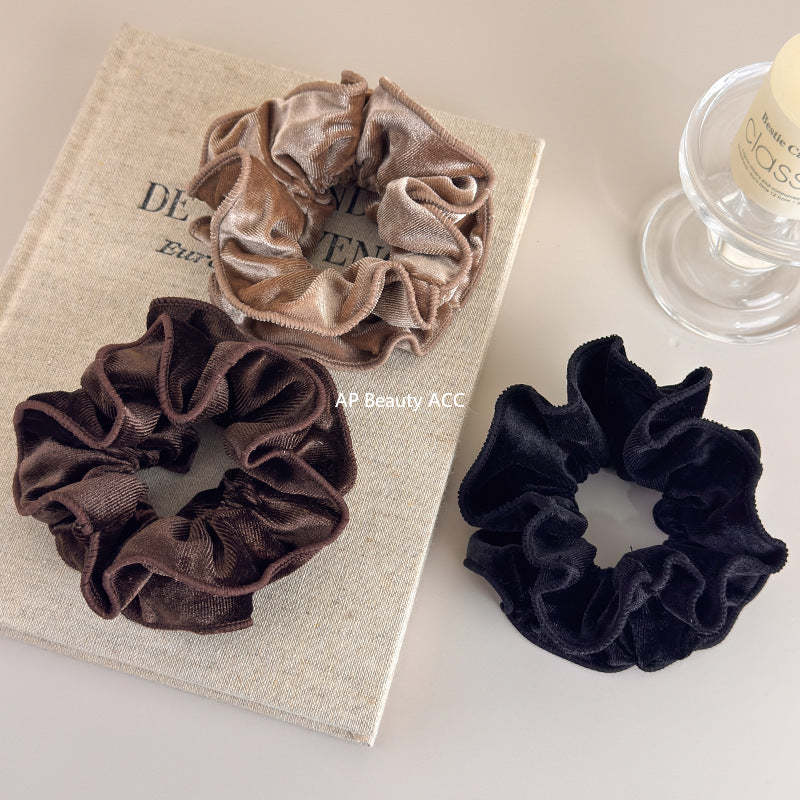 E관 - 벨벳 이중 레이어 곱창 헤어밴드 [26173] 25.11-1