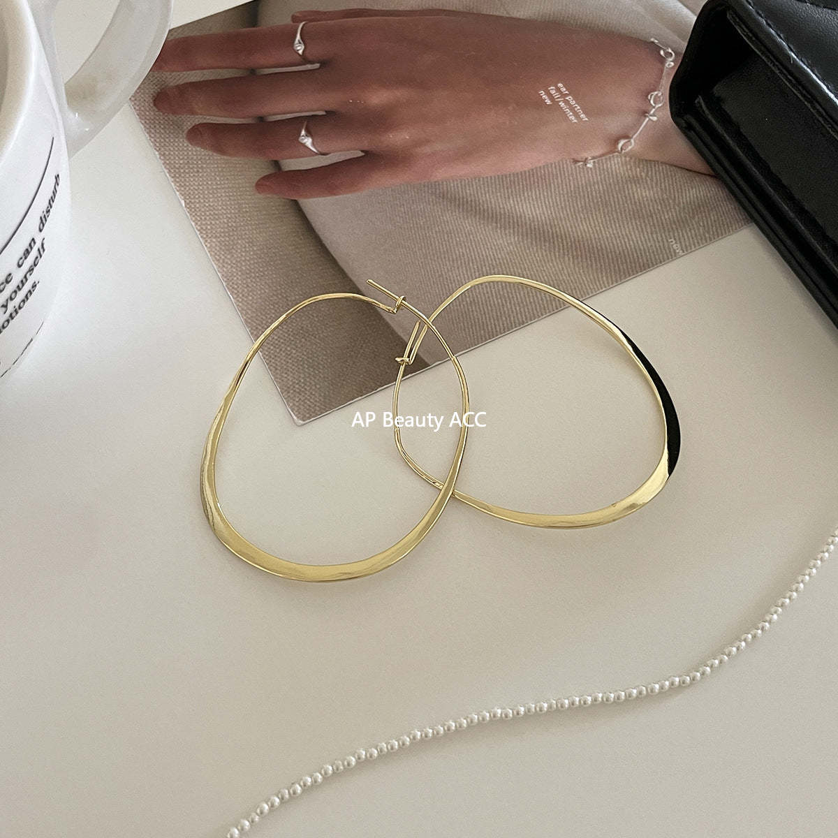 A관 - 925 은침 심플 대형 링 귀걸이 [EH-3968] 25.10-2