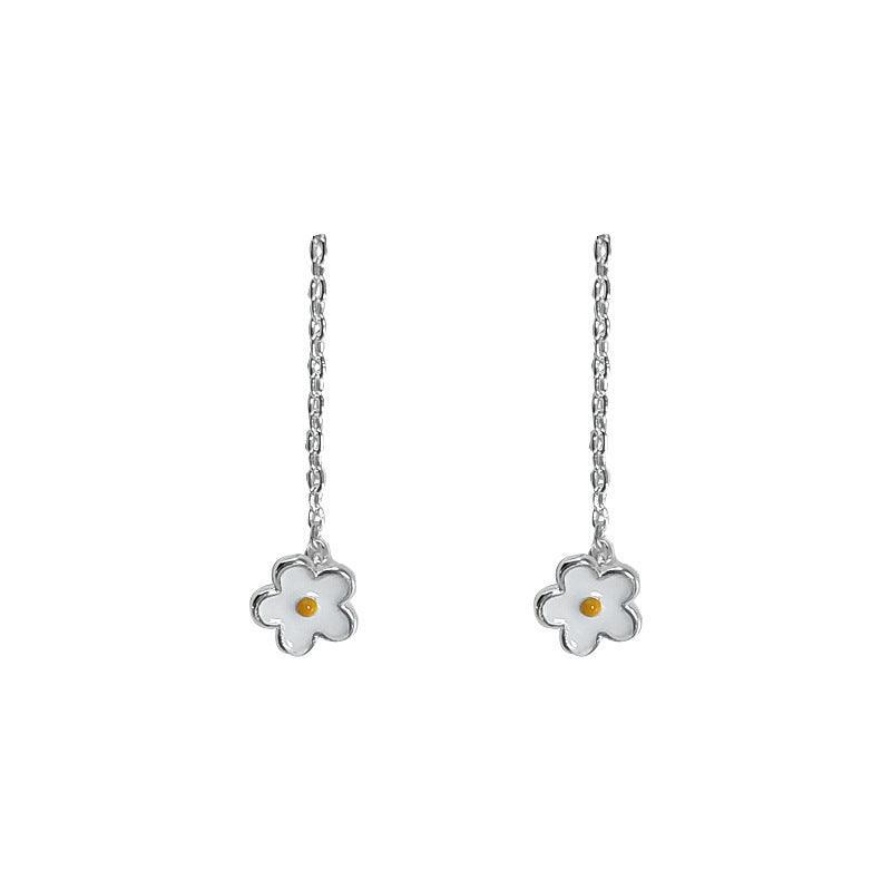 C관 - 투웨이 플라워 디자인 롱 체인 산뜻한 귀걸이 [A918] 24.03-2