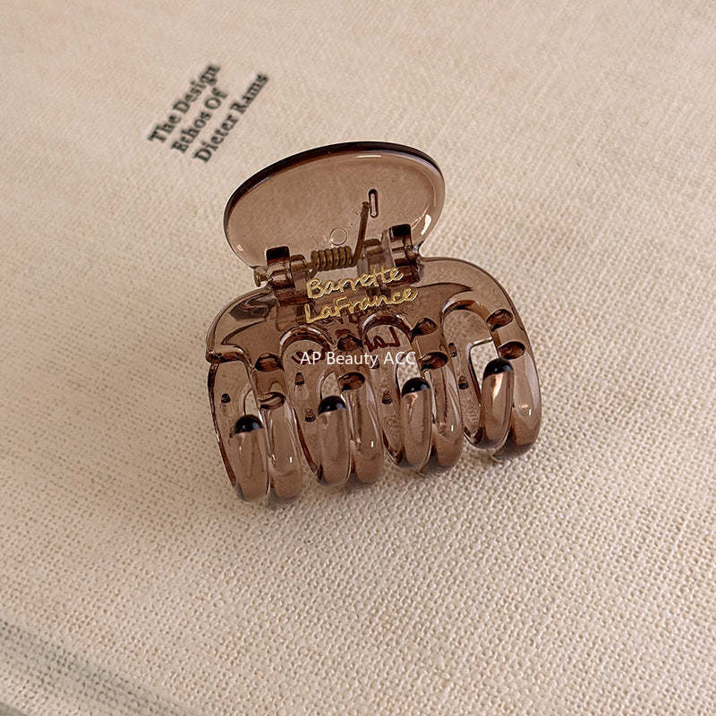 E관 - 골드 레터링 투명 사각형 집게핀 [27491] 25.09-4