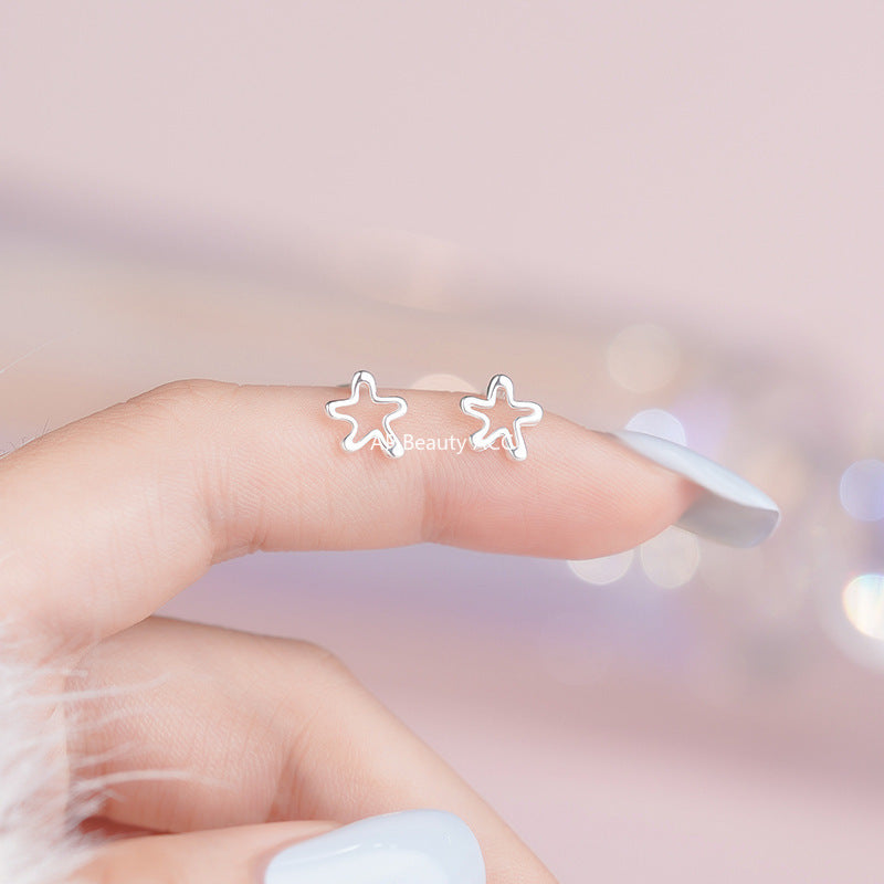 B관 - 999 실버 라인 플라워 귀걸이 [YC3219E_2] 25.10-1