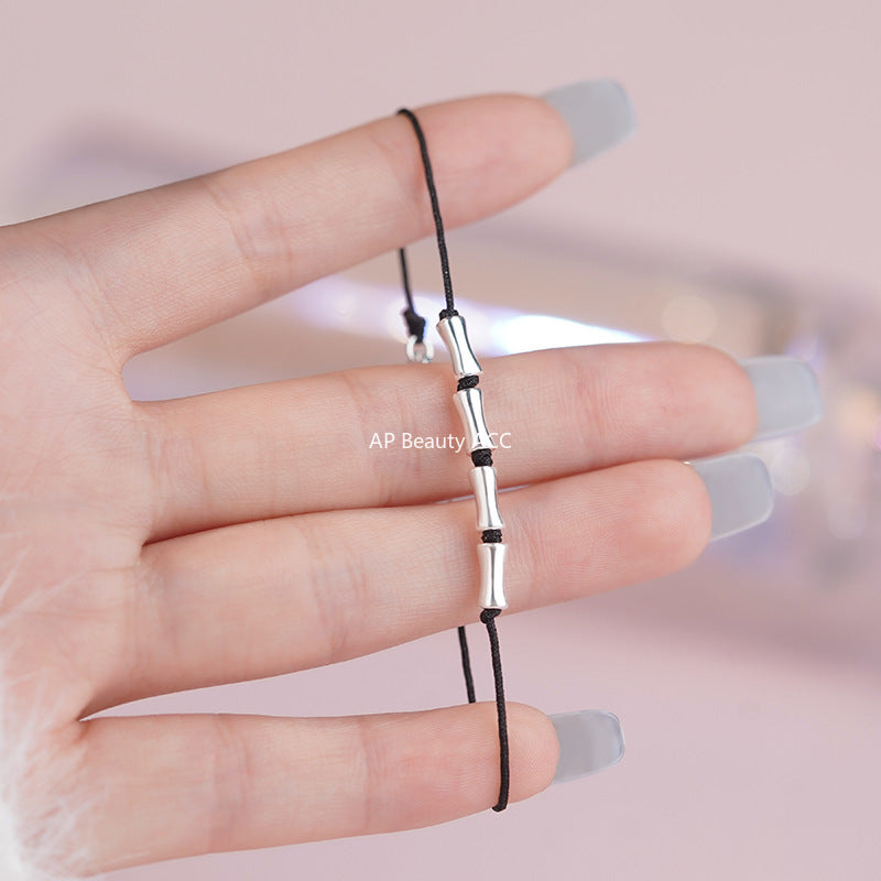 B관 - 999 실버 대나무 마디 디자인 커플 팔찌 [YC4481SL_1] 25.10-3